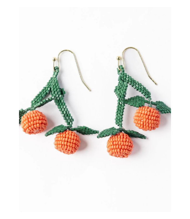 Lottie clementine dangle luxe earring orange