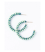 Ink + Alloy Lillian crystal threaded beads hoop mint