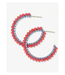 Ink + Alloy Lillian crystal threaded beads hoop coral