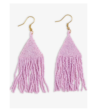 Lexie solid beaded fringe earrings