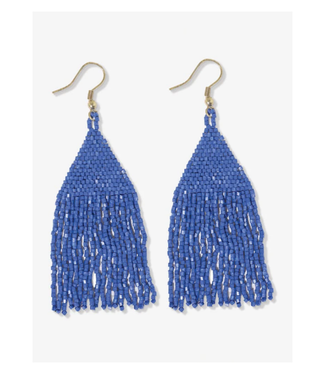 Lexie solid beaded fringe earrings