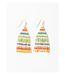 Ink + Alloy Lexie horizontal lines beaded fringe earrings