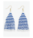 Ink + Alloy Lexie horizontal lines beaded fringe earrings
