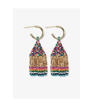 Ink + Alloy Leta mini gold hoop earrings muted