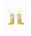 Ink + Alloy Lacey boot dangle earring brass