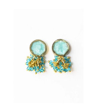 Ink + Alloy Kimberly enamel earring Turquoise