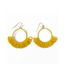 Ink + Alloy Kendra fringe hoop sead bead earring yellow