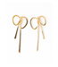 Ink + Alloy Katie large bow post earrings brass.