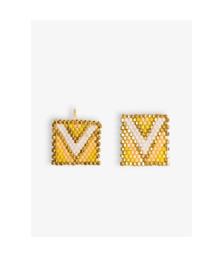 Ink + Alloy Kallie chevron rectangle post earrings