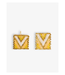 Ink + Alloy Kallie chevron rectangle post earrings