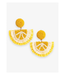 Ink + Alloy Josephine lemon raffia drop earrings Lemon