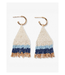 Ink + Alloy James mini gold hoop earrings navy