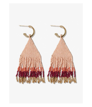 James mini gold hoop earrings Blush