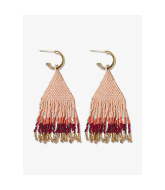 Ink + Alloy James mini gold hoop earrings Blush