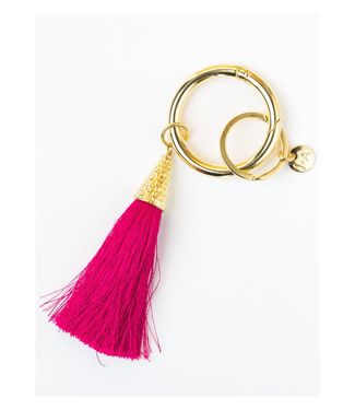 Eloise tassels for key rings hot pink