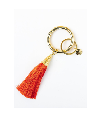Ink + Alloy Eloise tassels for key rings coral