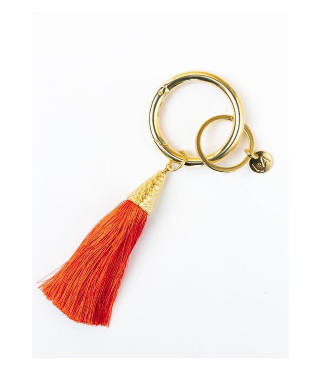 Eloise tassels for key rings coral