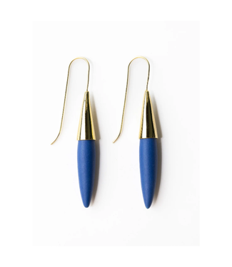 Ink + Alloy Elizabeth ceramic spike earring blue