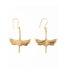 Ink + Alloy Edina crane dangle earrings Brass