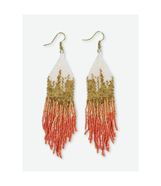Ink + Alloy Claire ombre beaded fringe earrings