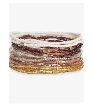 Ink + Alloy Chelsea 18 strand bracelet set mixed metallic
