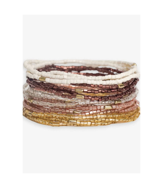 Ink + Alloy Chelsea 18 strand bracelet set mixed metallic