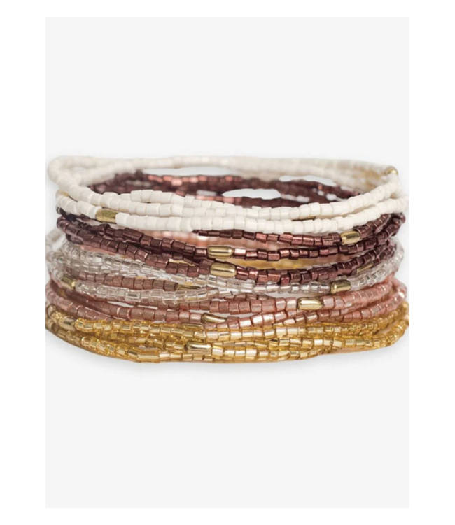 Chelsea 18 strand bracelet set mixed metallic