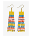 Ink + Alloy Billie horizontal stripes beaded fringe earrings