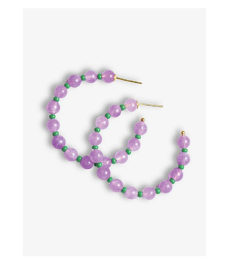 Angela bead hoop earrings Lilac