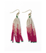 Ink + Alloy Abbey tassel ombre seed bead earring hot pink