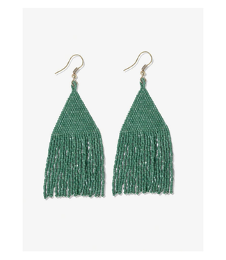Lexie solid beaded fringe earrings