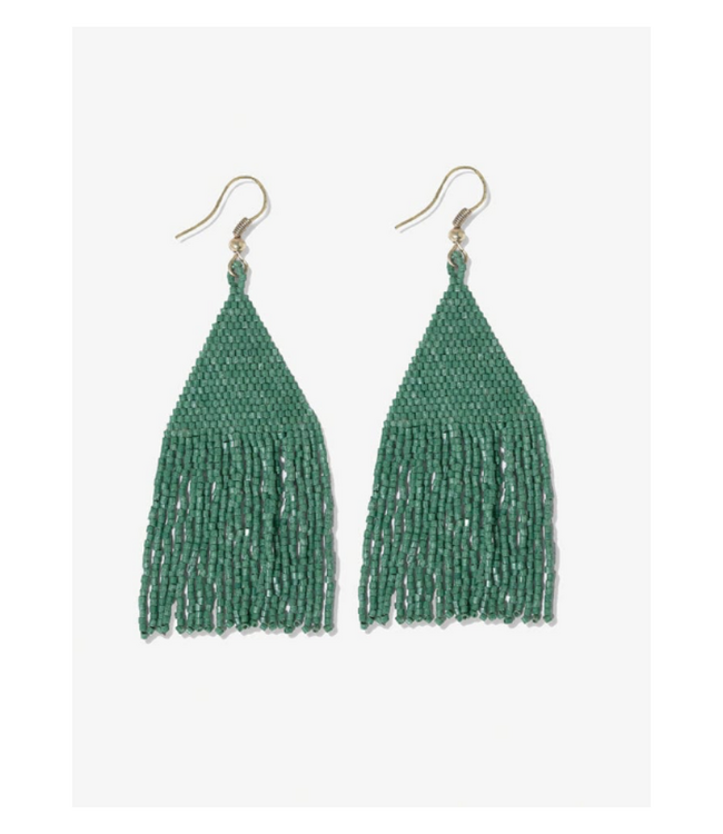 Lexie solid beaded fringe earrings