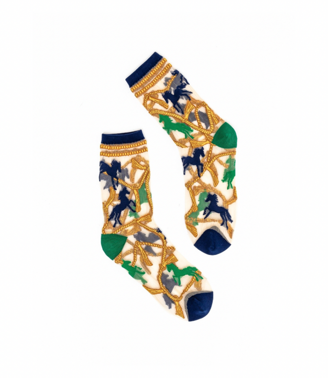Horses and Chains Sheer Crew Sock