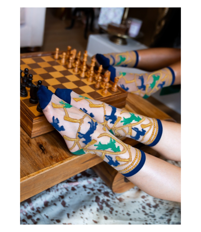 Horses and Chains Sheer Crew Sock