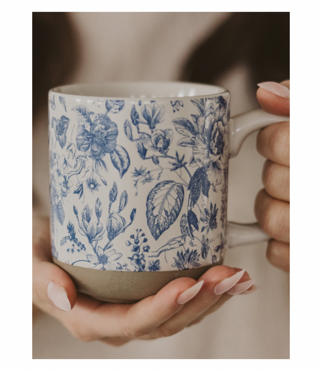 Blue Delft Stoneware Coffee Mug