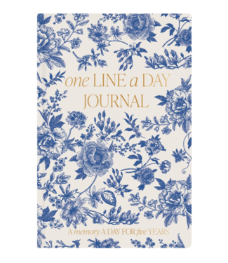 Sweet Water Decor Blue Delft One Line A Day Fabric Journal