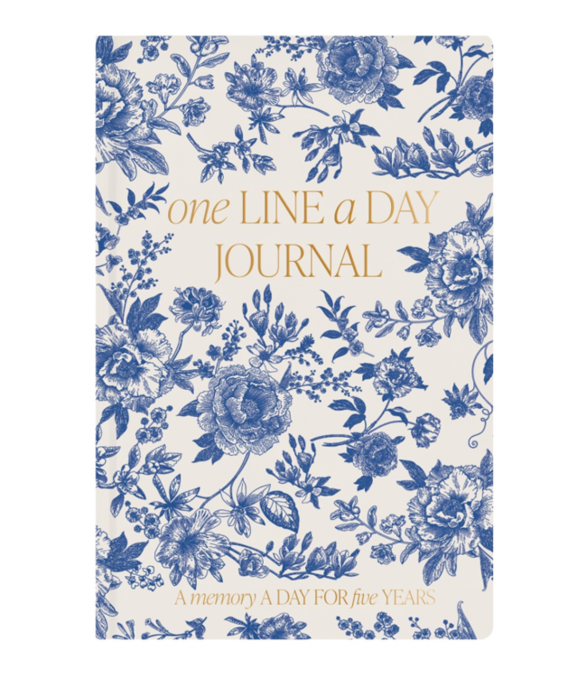 Blue Delft One Line A Day Fabric Journal
