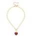 Susan Shaw Audrey Heart Necklace - Jasper