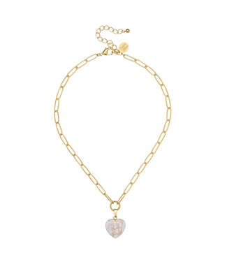 Susan Shaw Audrey Heart Necklace-WHTQ