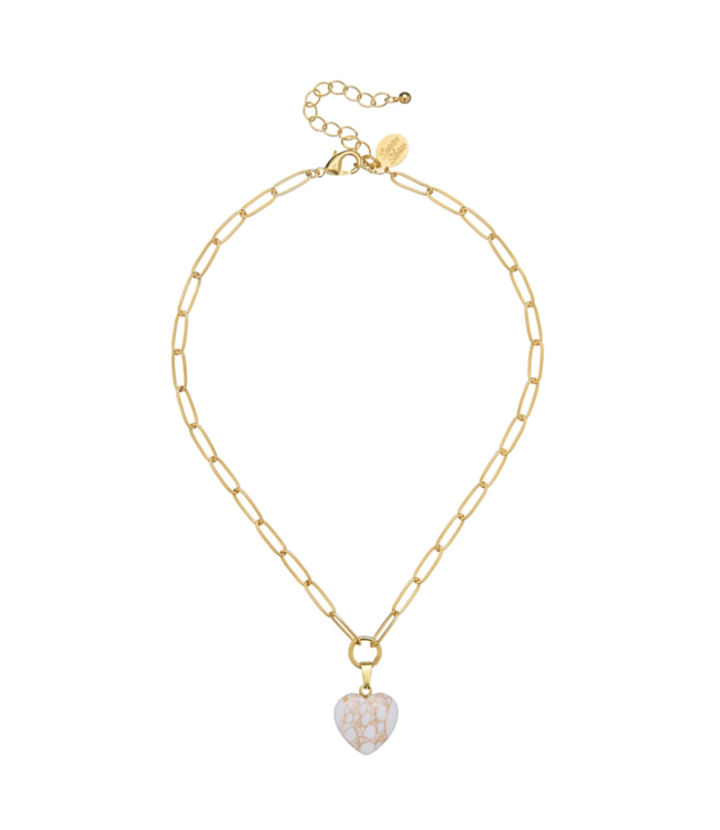 Susan Shaw Audrey Heart Necklace-WHTQ