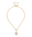 Susan Shaw Audrey Heart Necklace - White Turquoise