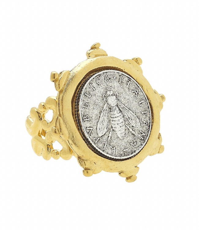 Florence Italian Bee Coin Ring