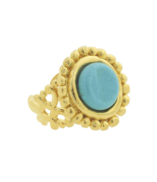 Susan Shaw Turquoise Cab Ring