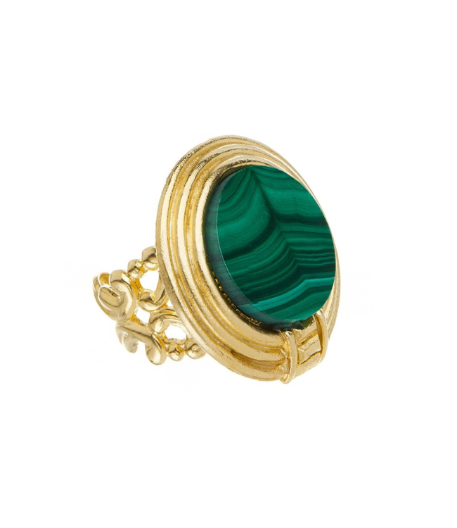 Susan Shaw Roma Ring-Malachite