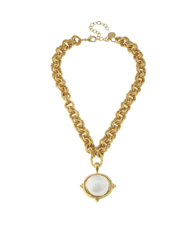 Susan Shaw Pearl Cab Necklace