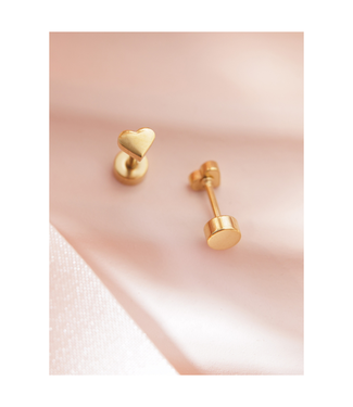 Adorn512 Tiny Heart Screw Back Studs