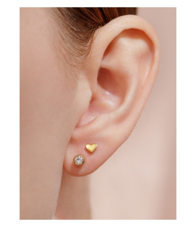 Tiny Heart Screw Back Studs