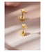 Adorn512 Golden Cross Screw Back Studs