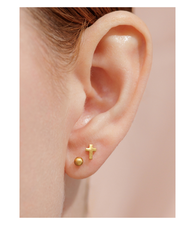 Golden Cross Screw Back Studs