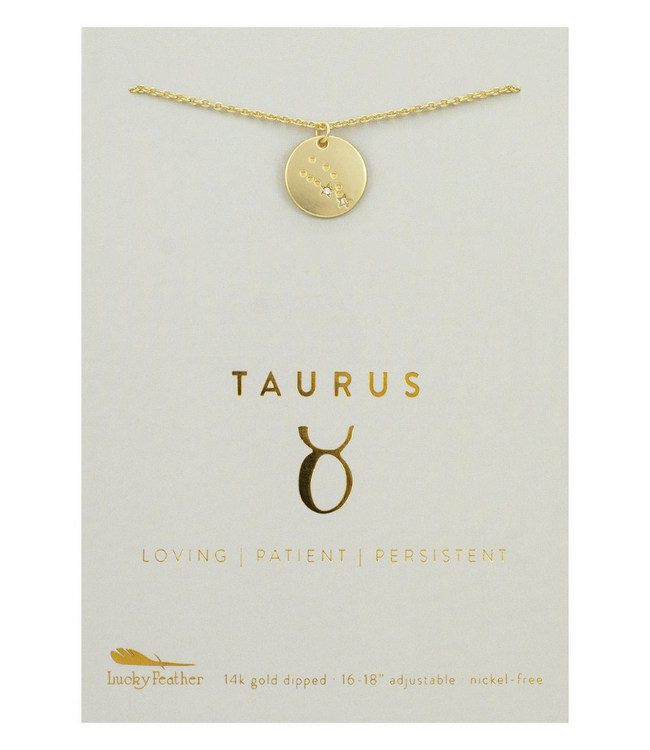 Zodiac Gold Necklace- Taurus